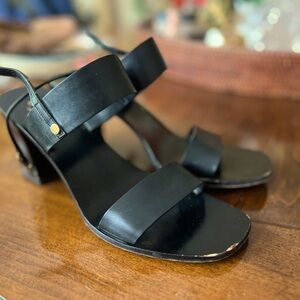 Gucci Black Leather Sandals Leather Women’s Heels Size 10